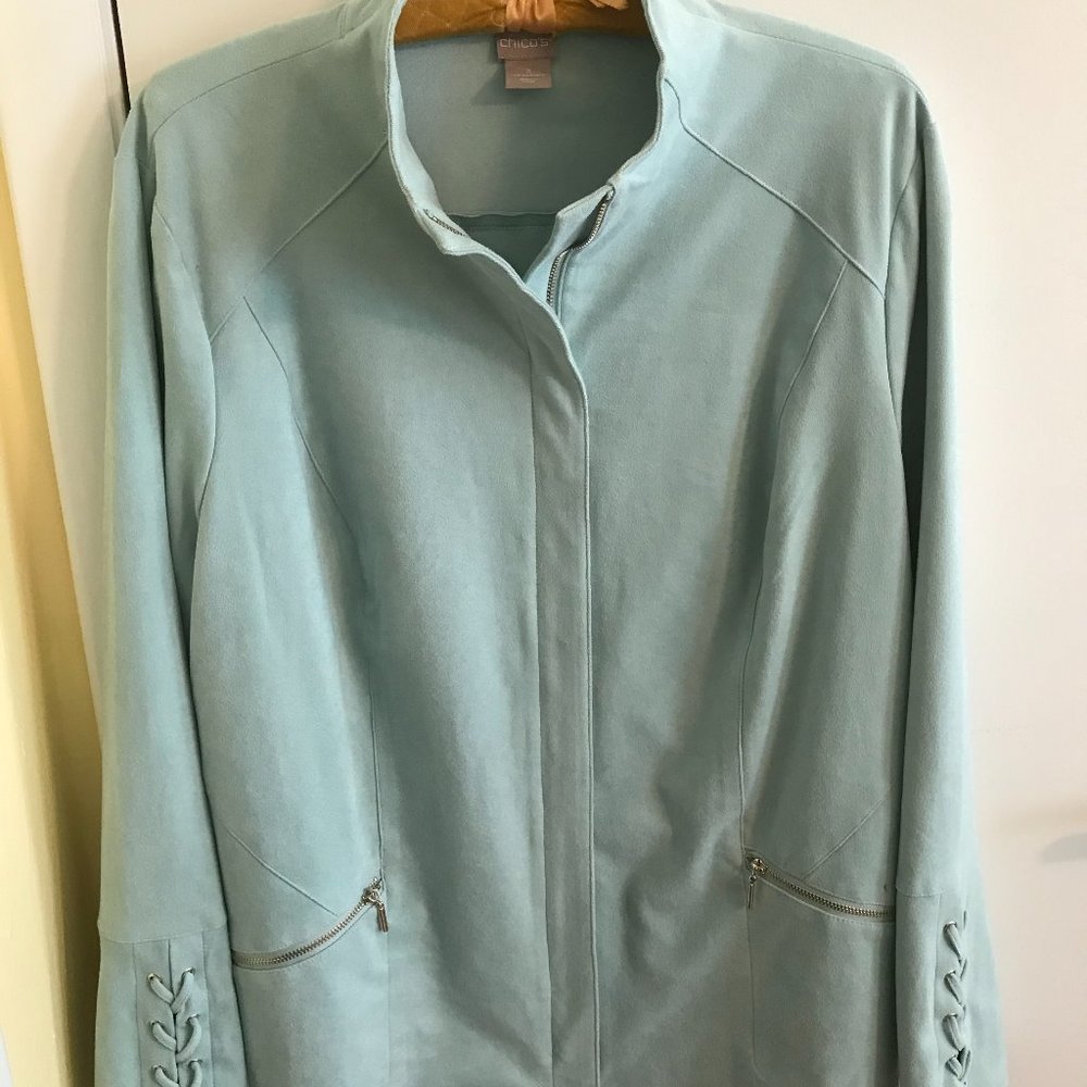 CHICO"S never worn ultra suede fabulous jacket
